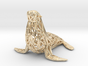 Sea lion in 14k Gold Plated Brass