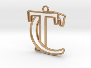 Initials C&T monogram in Natural Bronze