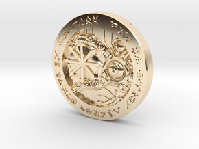 Law/Chaos Coin in 14K Yellow Gold: Medium