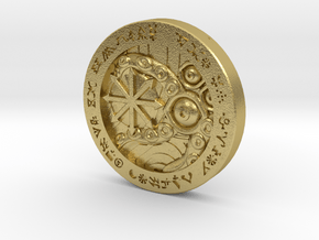 Law/Chaos Coin in Natural Brass: Medium