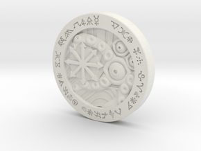 Law/Chaos Coin in White Natural Versatile Plastic: Medium