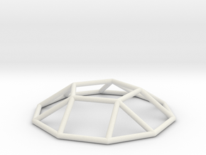 0731 J05 Pentagonal Cupola E (a=1cm) #1 in White Natural Versatile Plastic