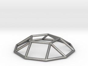 0731 J05 Pentagonal Cupola E (a=1cm) #1 in Natural Silver
