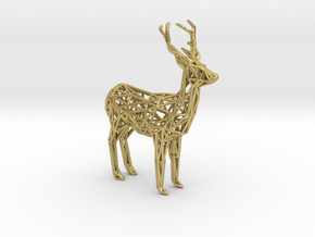 Deer in Natural Brass