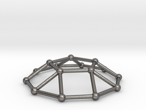 0732 J05 Pentagonal Cupola V&E (a=1cm) #2 in Polished Nickel Steel