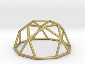 0734 J06 Pentagonal Rotunda E (a=1cm) #1 in Natural Brass