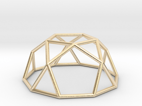 0734 J06 Pentagonal Rotunda E (a=1cm) #1 in 14k Gold Plated Brass