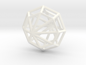 Octagon Necklace in White Processed Versatile Plastic