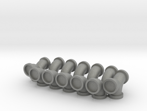 7.9mm Flanged Pipe Fittings 90 Elbows - 10 Pack in Gray PA12