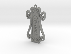 Runic Amulet 01 - 60mm in Gray PA12
