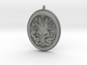 Skull and Snake Pendant 01 - 50mm in Gray PA12