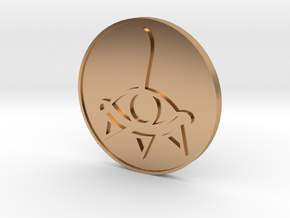 Zelda BotW Coin: Wingcrest and Sheikah Eye in Polished Bronze