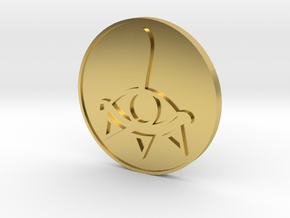 Zelda BotW Coin: Wingcrest and Sheikah Eye in Polished Brass