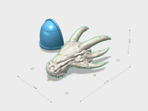 21 x 16mm Dracorex Skulls in Tan Fine Detail Plastic: Small