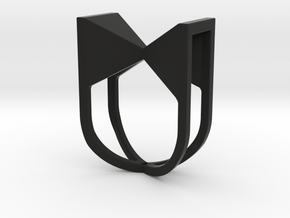 Ring - Vortx in Black Premium Versatile Plastic: 6 / 51.5