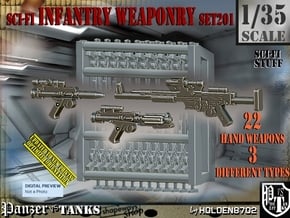 1/35 Sci-Fi Infantry Weaponry Set201 in Tan Fine Detail Plastic