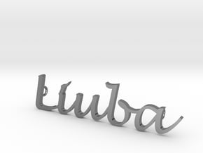 Liuba Pendant_4cm in Fine Detail Polished Silver: Medium