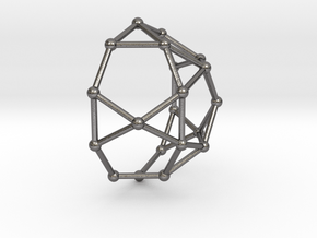0735 J06 Pentagonal Rotunda V&E (a=1cm) #2 in Polished Nickel Steel