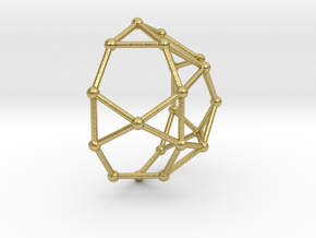 0735 J06 Pentagonal Rotunda V&E (a=1cm) #2 in Natural Brass