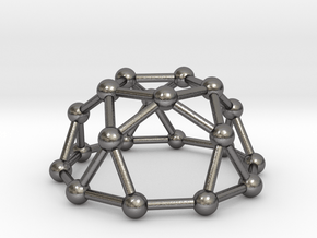 0736 J06 Pentagonal Rotunda V&E (a=1cm) #3 in Polished Nickel Steel