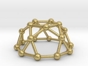 0736 J06 Pentagonal Rotunda V&E (a=1cm) #3 in Natural Brass