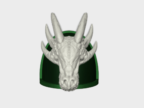 10x Dracorex Skull - G:4a Shoulder Pads in Smooth Fine Detail Plastic