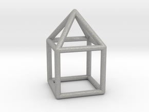 0740 J08 Elongated Square Pyramid E (a=1cm) #1 in Aluminum