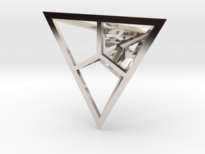 Fractal Pyramid - Pendant in Platinum