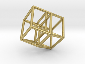 Tesseract with ghost symmetry in Natural Brass