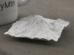 3'' Mt. Rainier, Washington, USA in White Natural Versatile Plastic
