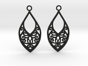 Edelmar earrings in Black Natural Versatile Plastic: Medium