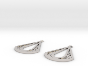 Calyson earrings in Rhodium Plated Brass: Small