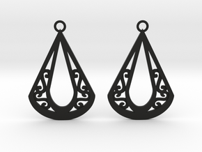 Calyson earrings in Black Natural Versatile Plastic: Medium