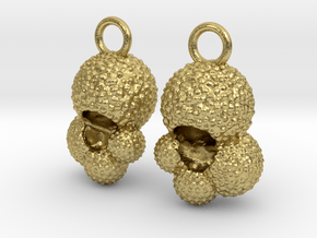 Globigerina Earrings in Natural Brass