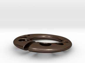 Fae Pendant in Polished Bronze Steel: Medium