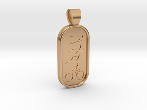 Triathlon [pendant] in Polished Bronze