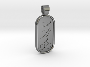 Triathlon [pendant] in Polished Silver