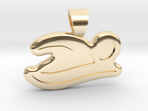 Swimming [pendant] in 14k Gold Plated Brass