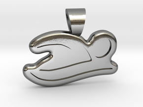Swimming [pendant] in Polished Silver