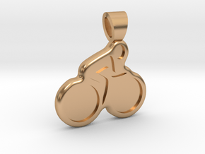 Biking [pendant] in Polished Bronze