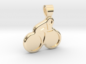 Biking [pendant] in 14k Gold Plated Brass