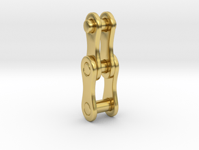 Bike chain [pendant] in Polished Brass