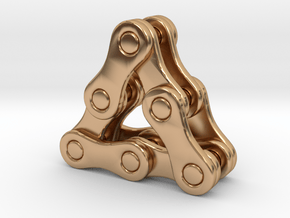 triangle of a bike chain [pendant] in Polished Bronze