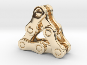 triangle of a bike chain [pendant] in 14K Yellow Gold