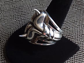 Horn Ring - Size 12 (21.39 mm) in Polished Silver