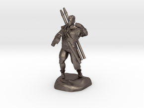 Half-orc pirate with Hammer and Net in Polished Bronzed Silver Steel