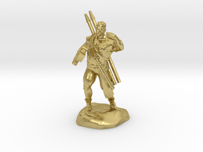 Half-orc pirate with Hammer and Net in Natural Brass