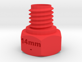 LPEG Muzzle to 14mm- Barrel Adapter in Red Processed Versatile Plastic