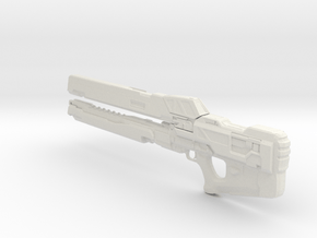 1/3rd Scale Halo Rail Gun in White Natural Versatile Plastic