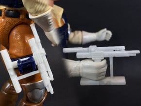 BraveStarr style hand laser for He-Man MOTUC in White Processed Versatile Plastic